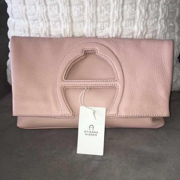 Etienne Aigner Handbags - Ettienne Aigner Bombe A Leather Clutch - Blush